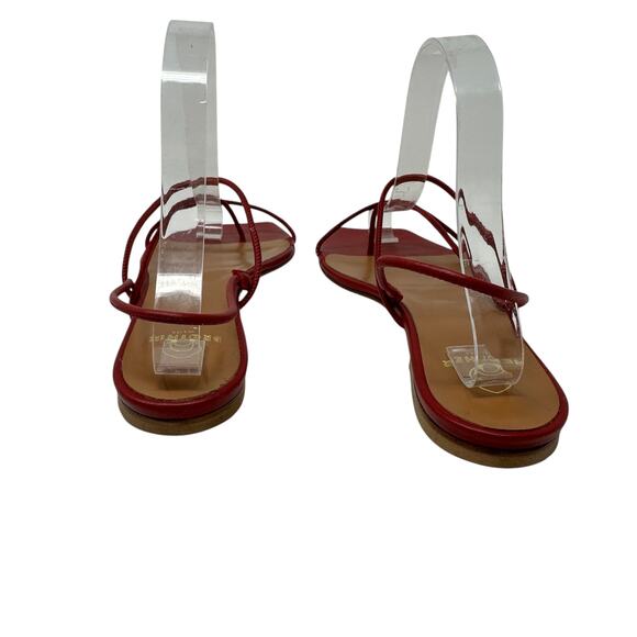 Brother‎ Vellies Trieste Sandals Flat Strappy Leather Red Size US 9 - Picture 6 of 14